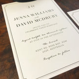 Black Tie Wedding Invitation