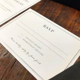 Black Tie Wedding Invitation