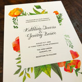 Floral Burst Wedding Invitation