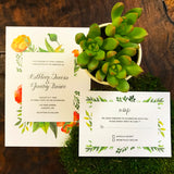 Floral Burst Wedding Invitation