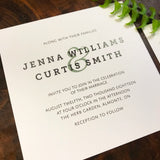 Square Wedding Invitation (double sided)